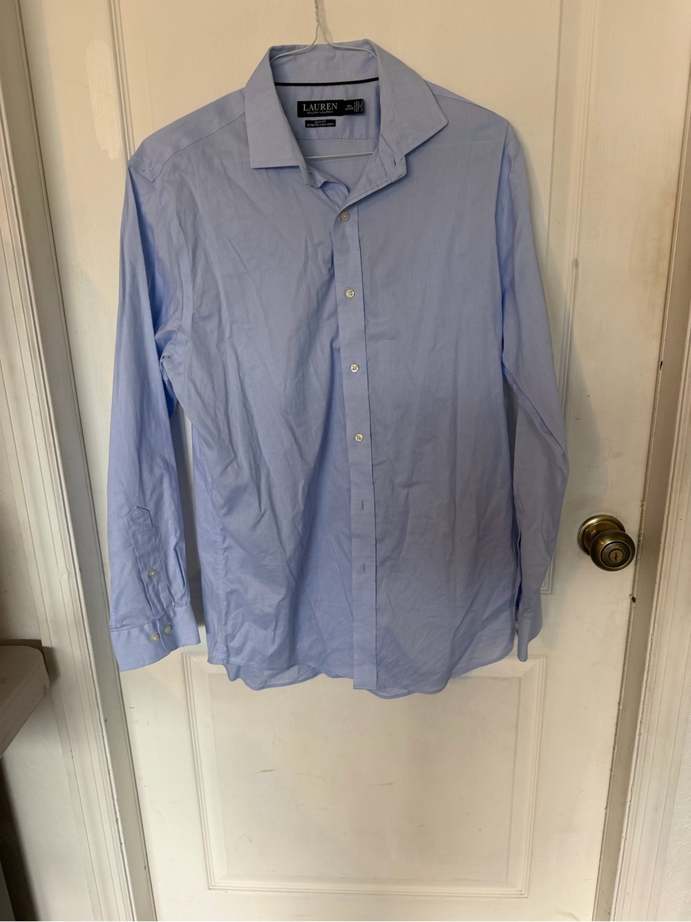 Lauren Ralph Lauren Men's Light Blue Button-Up Dress Shirt